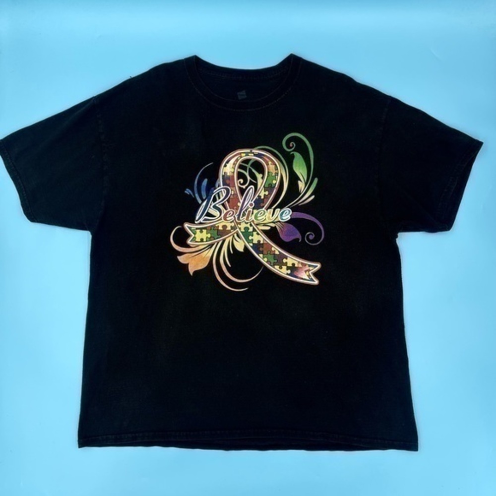 Vintage Cancer Ribbon Graphic Tee